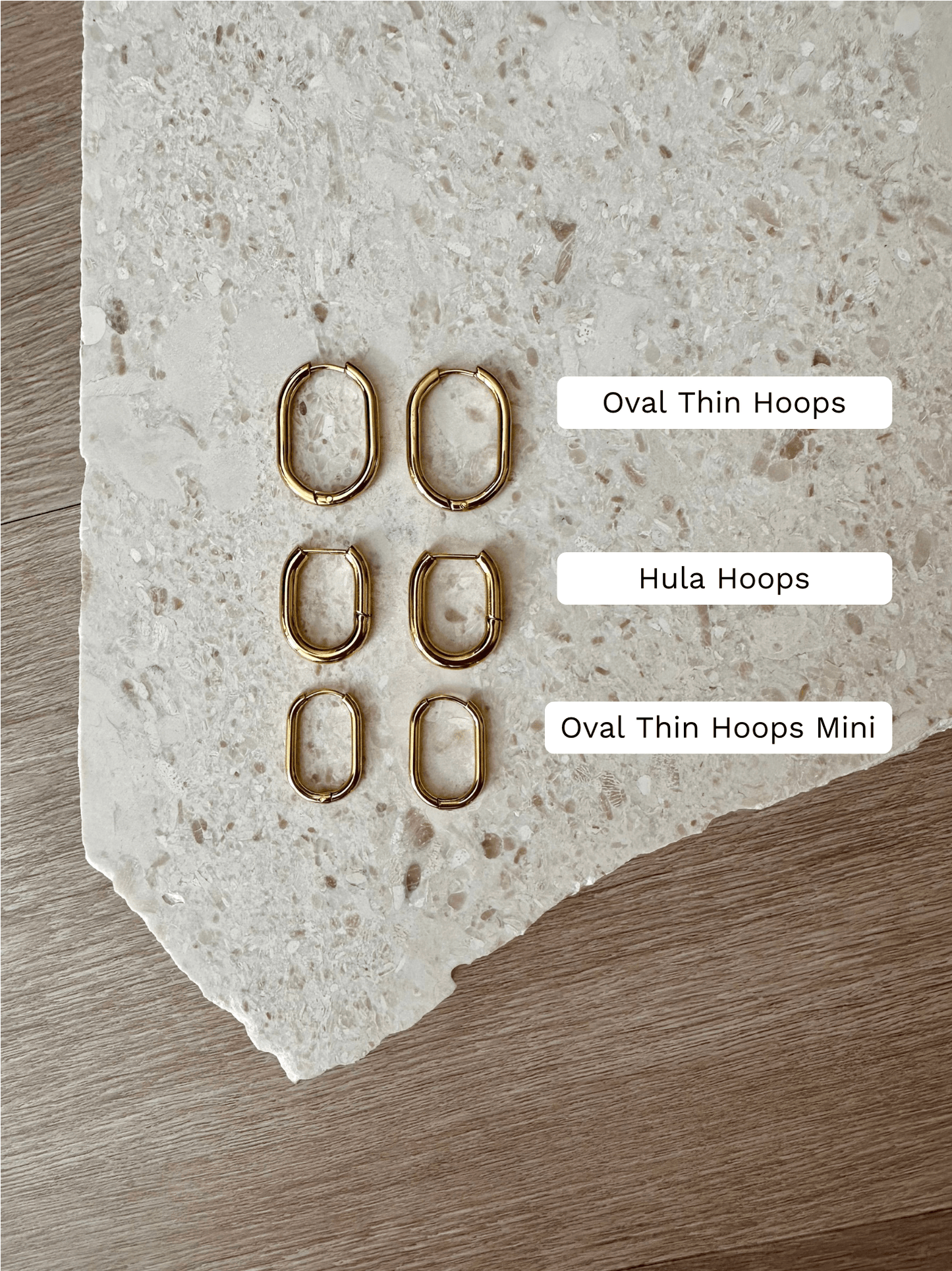 Oval Thin Hoops