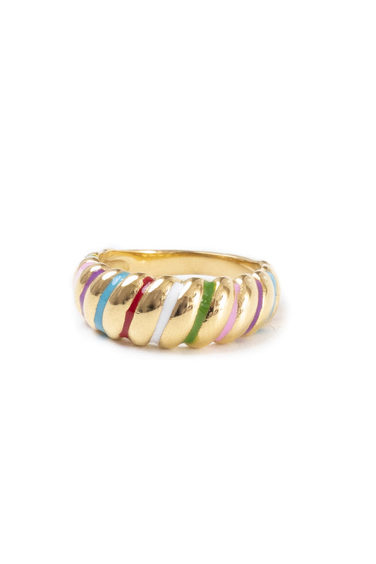 Rainbow Croissant Ring